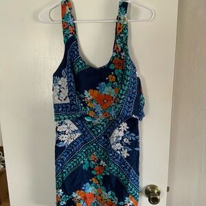 Anthropologie Maeve Blue and White Floral Dress